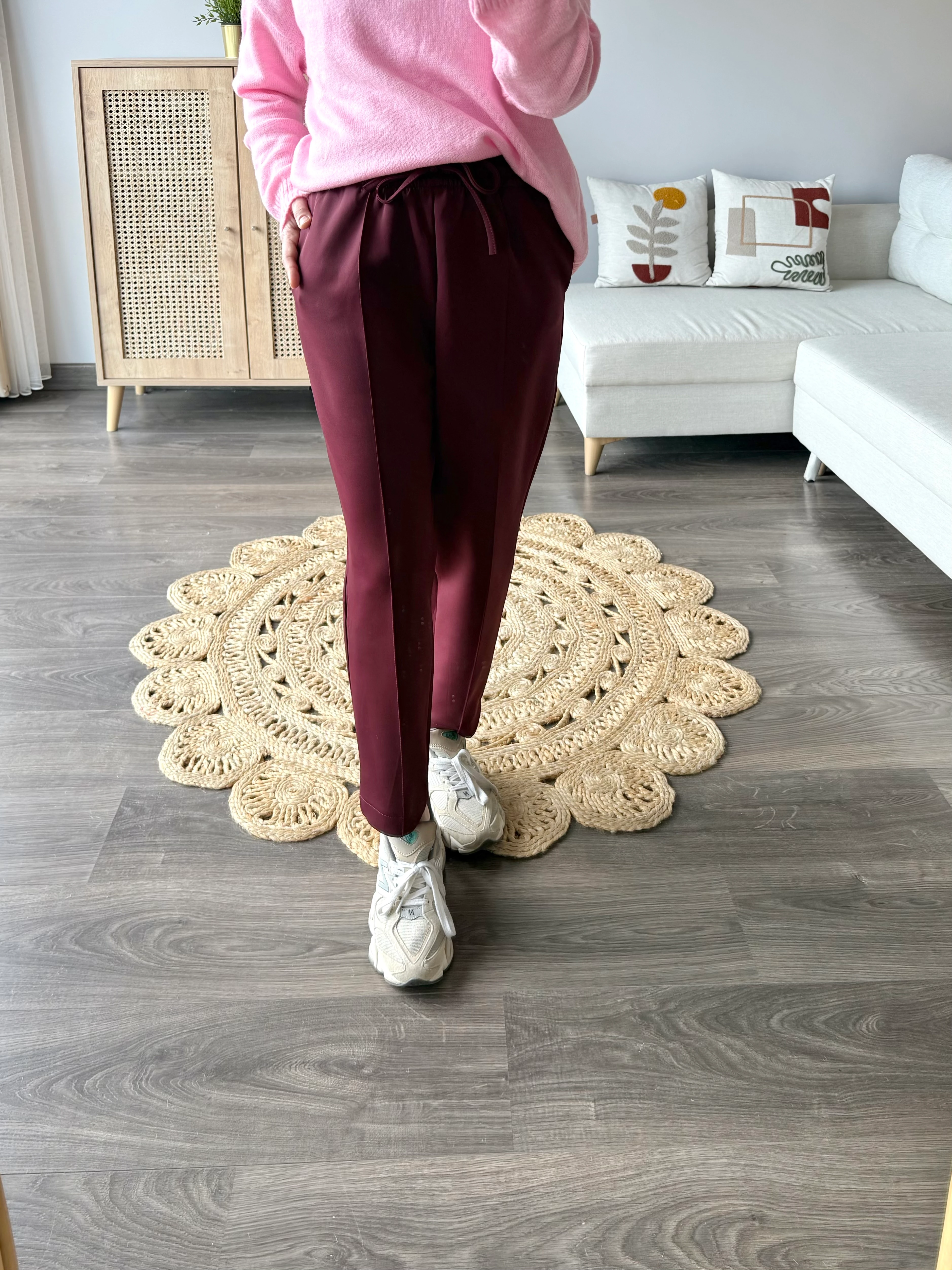 Scuba Havuç Pantolon - Bordo