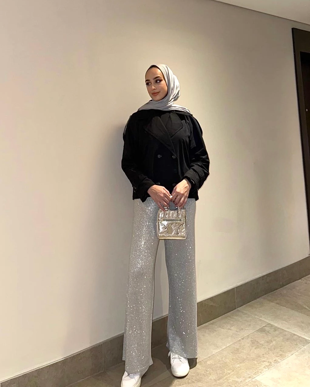 Taşlı Pantolon - Gri