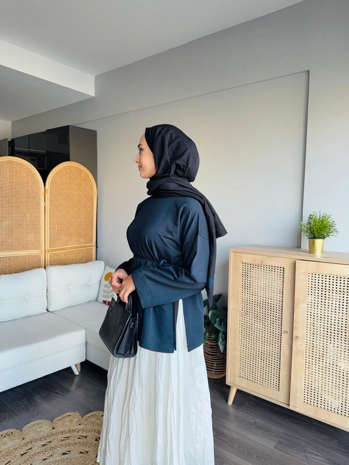 Bağcıklı sweatshirt