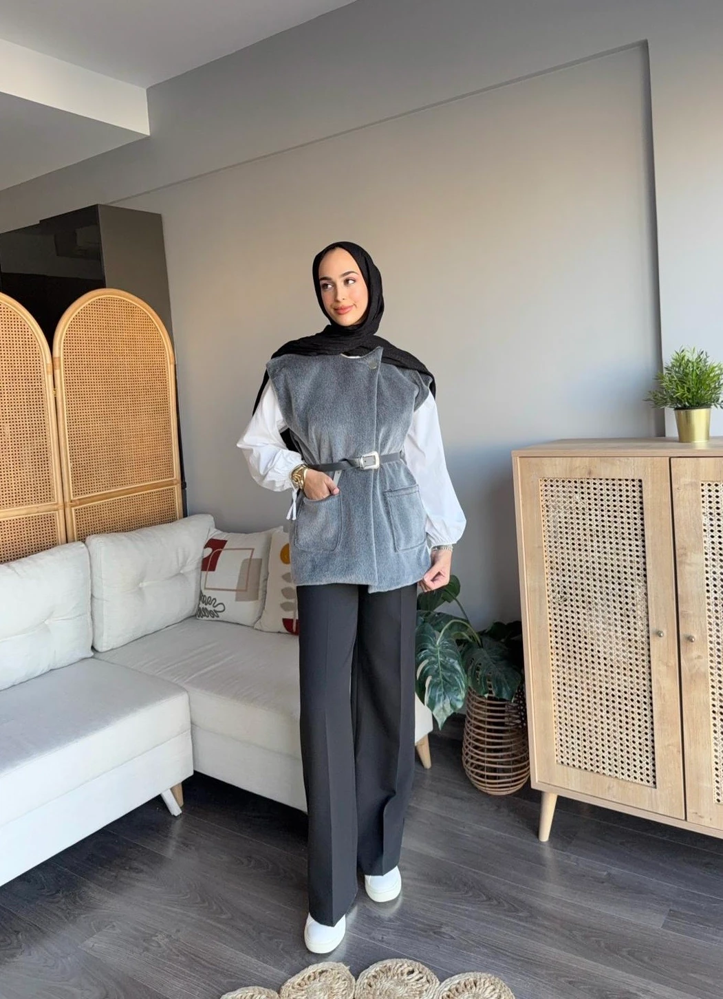 Alpaka Yelek - Antrasit