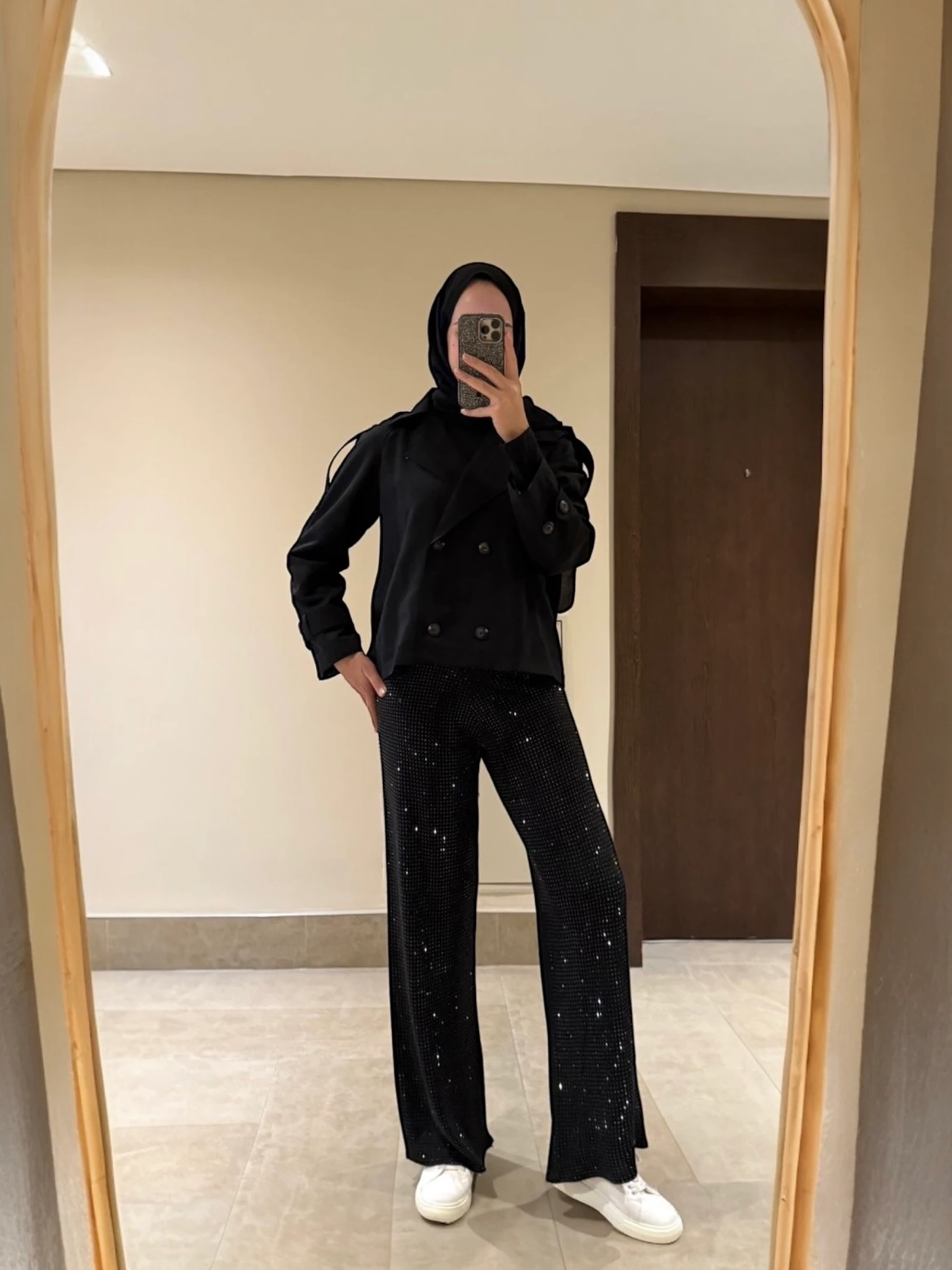 Taşlı Pantolon - Siyah