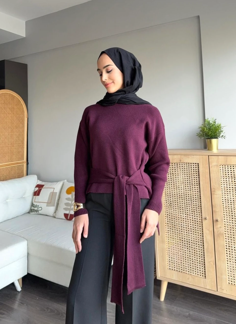 TB Bağlamalı Kazak - Bordo