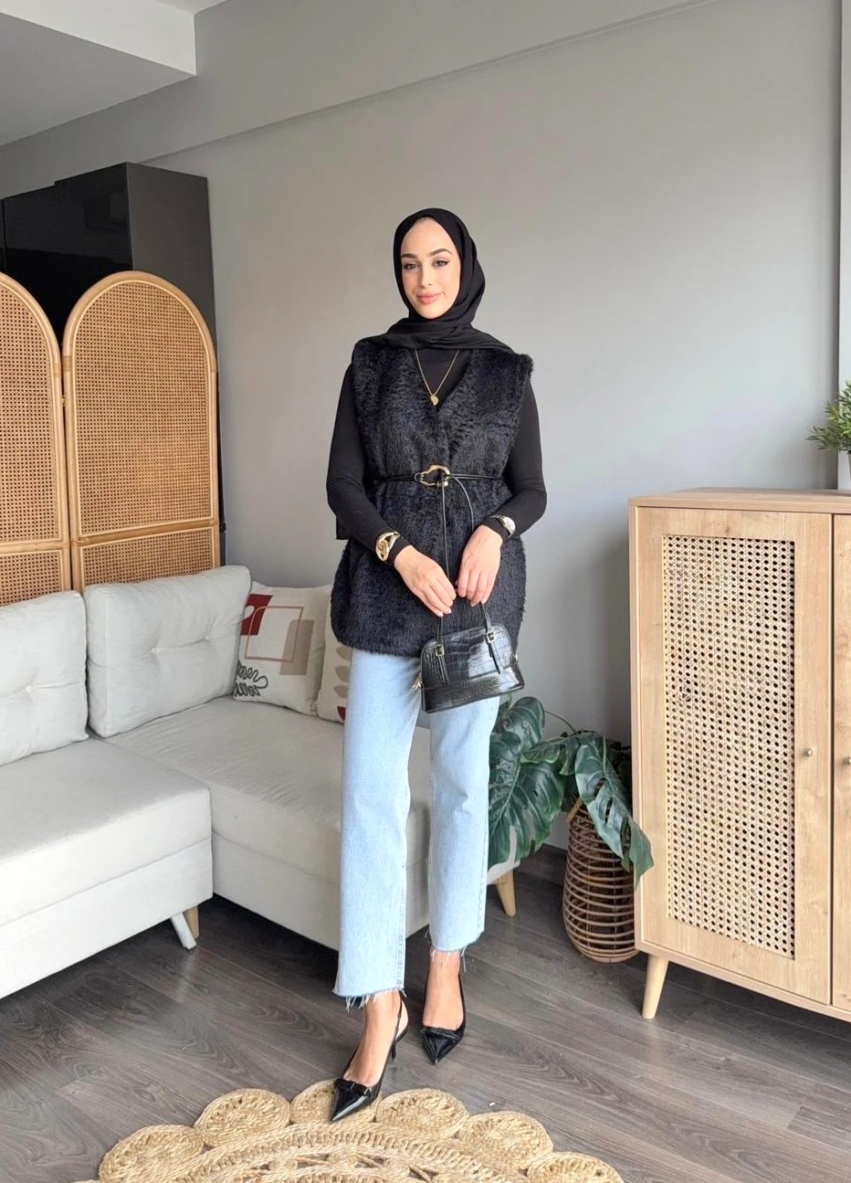 SG Kürk Yelek - Ekru