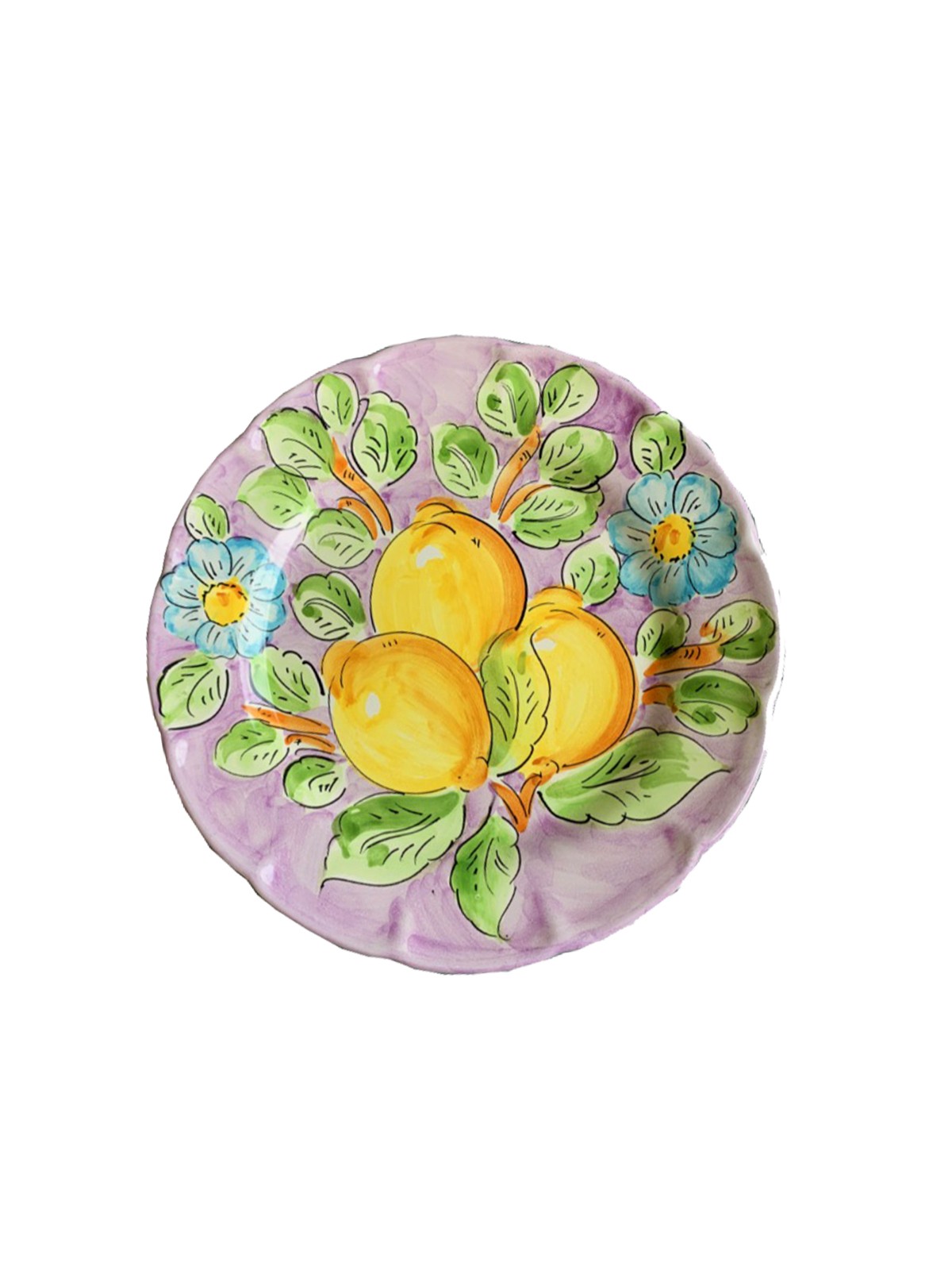 Italyan limon tabak pembe zemin No:105 25 CM