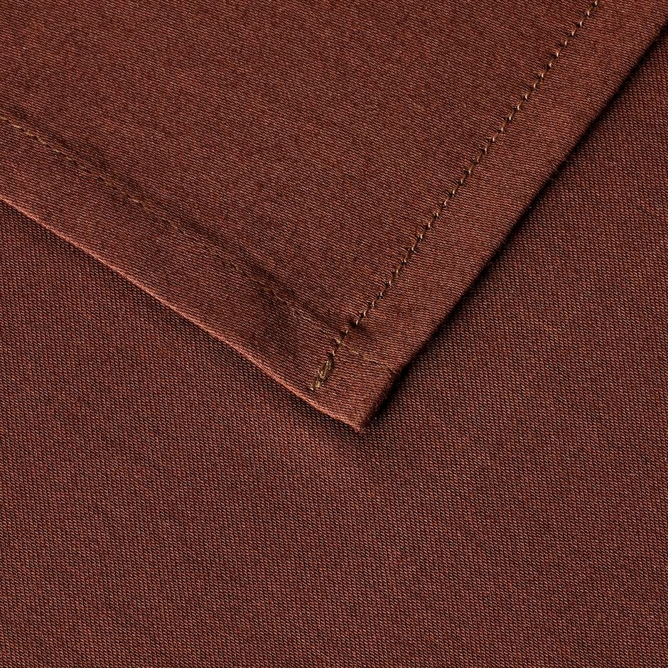 %100 Pamuk Saten Supreme Basic Çift Kişilik Düz Çarşaf Acı Kahve (240x260 cm)