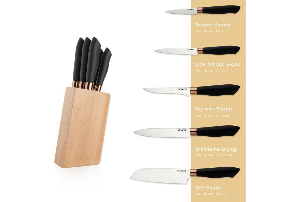  Keen Standlı Bıçak Seti-6 Parça