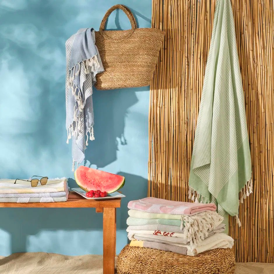 %100 Pamuk Hello Summer Plaj Havlusu Kiremit (75x150 cm)