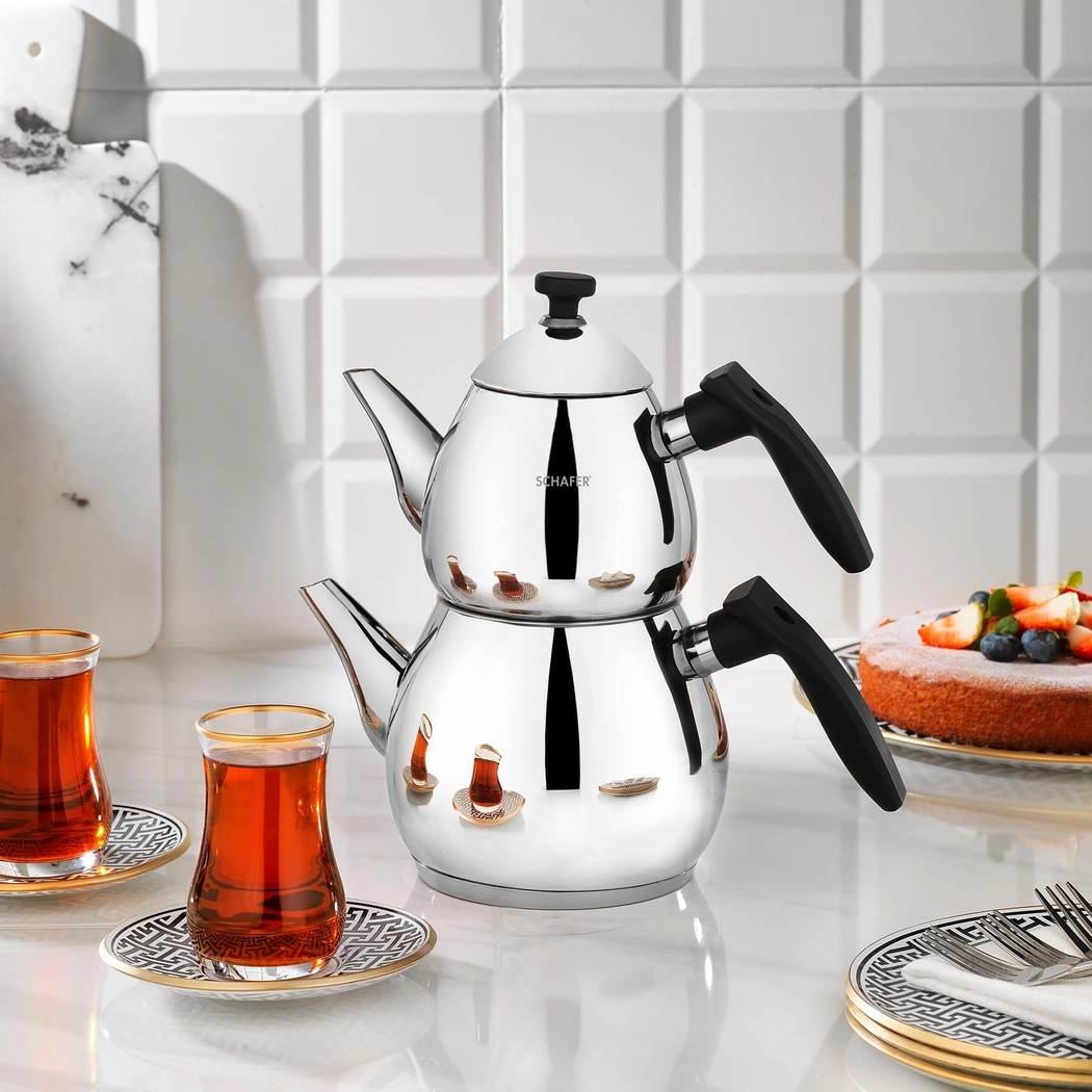 Tea Chef Küçük Boy Çaydanlık Takımı 4 Parça-Siyah
