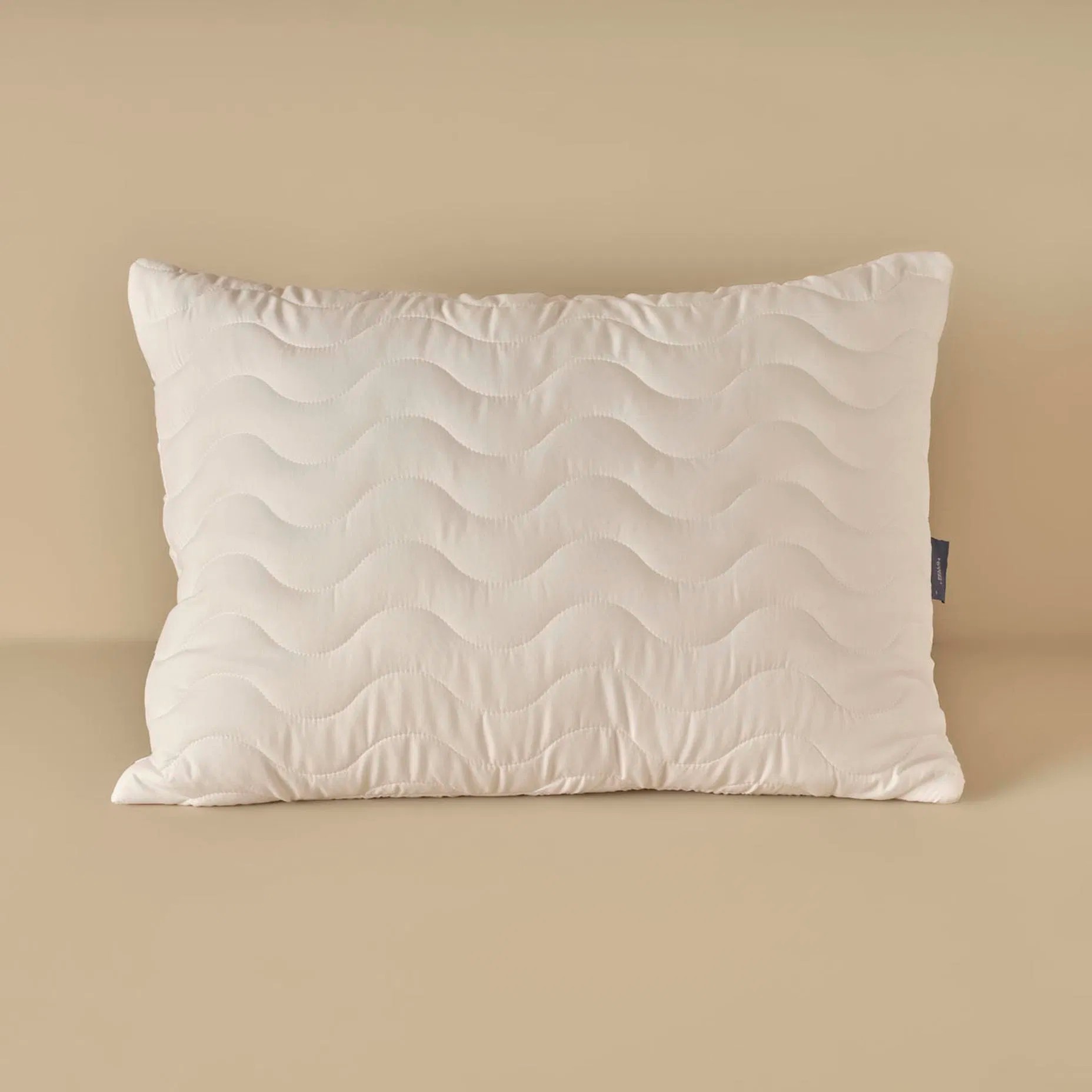 Microfiber Kapitoneli Yastık Alezi Beyaz (50x70 cm)