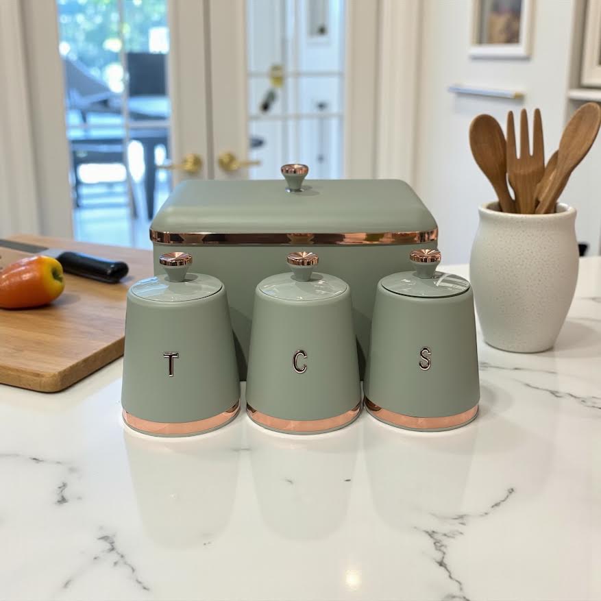 Ekmek Saklama Kutusu + 3’lü Saklama Kabı Seti - Yeşil