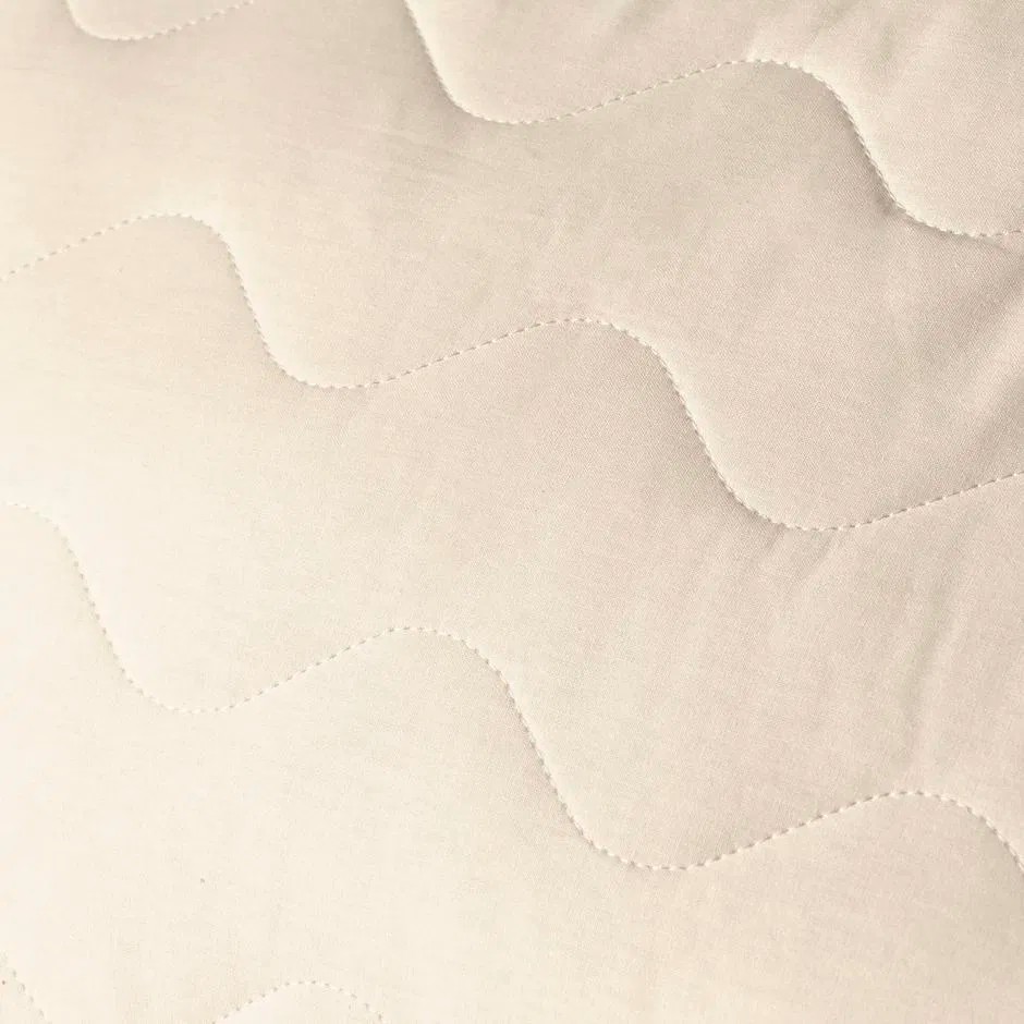 Microfiber Kapitoneli Yastık Alezi Beyaz (50x70 cm)