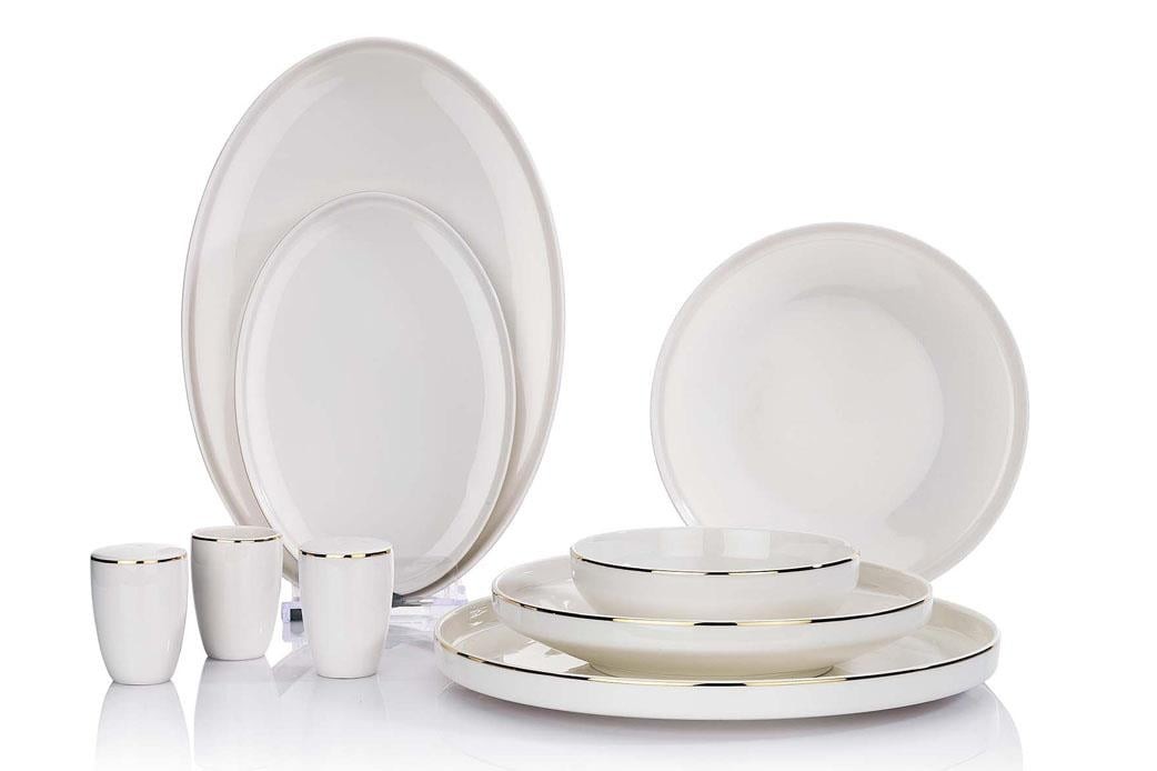  Adel Gold Yemek Takımı 56 Parça-Gold