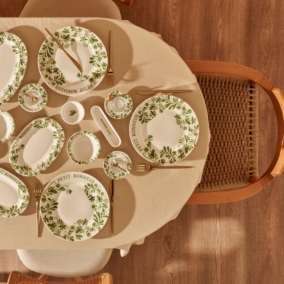 Petit Bonheur 44 Parça Yemek Ve Kahvaltı Takımı Yeşil
