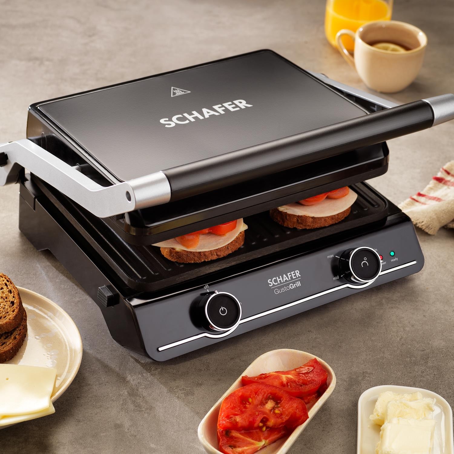 Gusto Grill Izgara Ve Tost Makinesi - Siyah