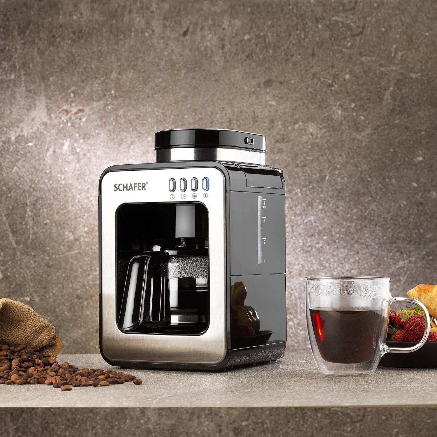 Schafer Barista Kahve Makinesi 2 Parça Siyah