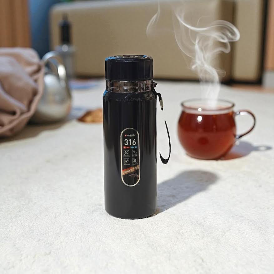 800 ml Paslanmaz Çelik Vakumlu Termos - Lacivert