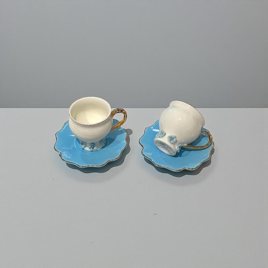  Çiçekli 6’lı Porselen Kahve Fincan Takımı