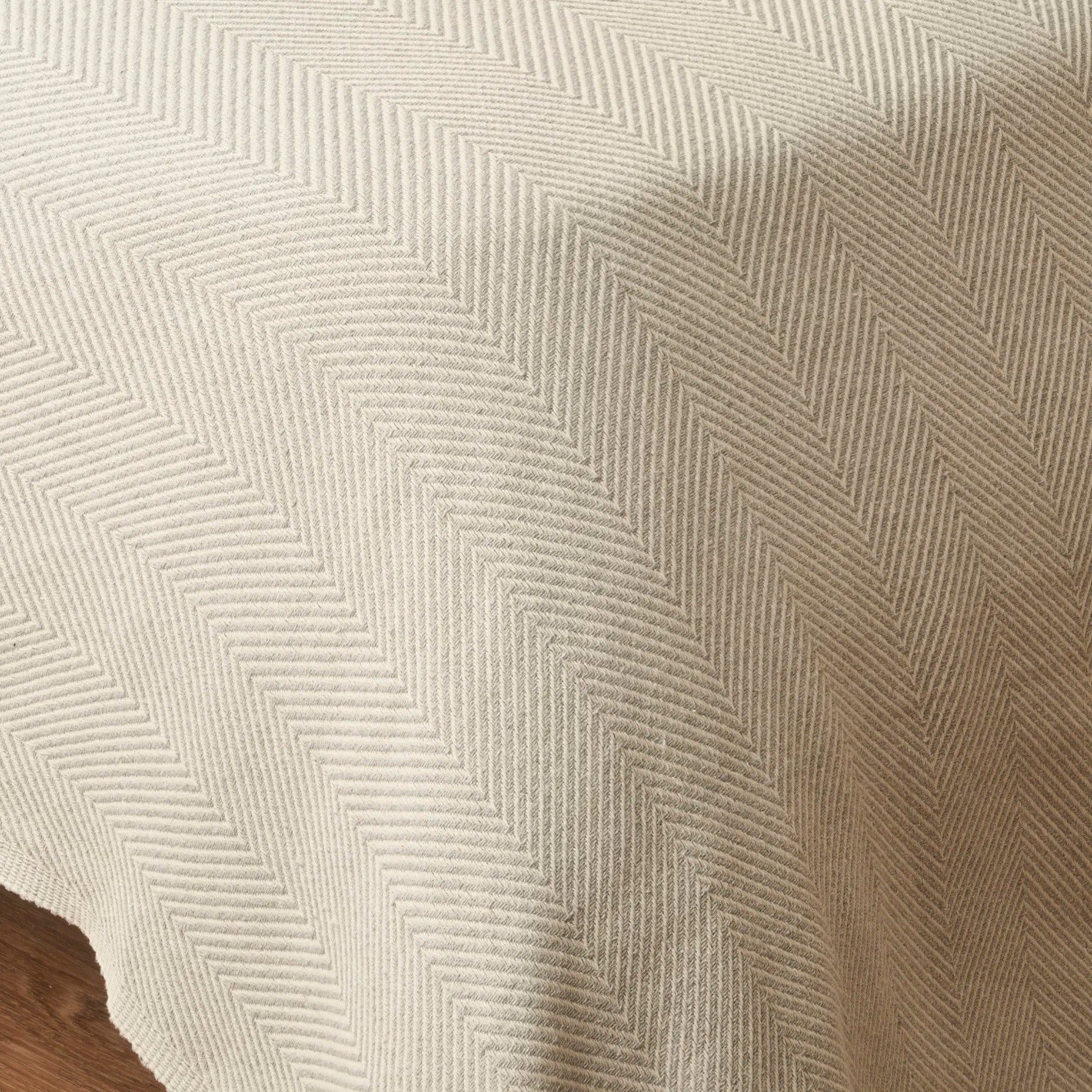 %100 Pamuk Nina Çift Kişilik Yatak Örtüsü Gri (200x230 cm)