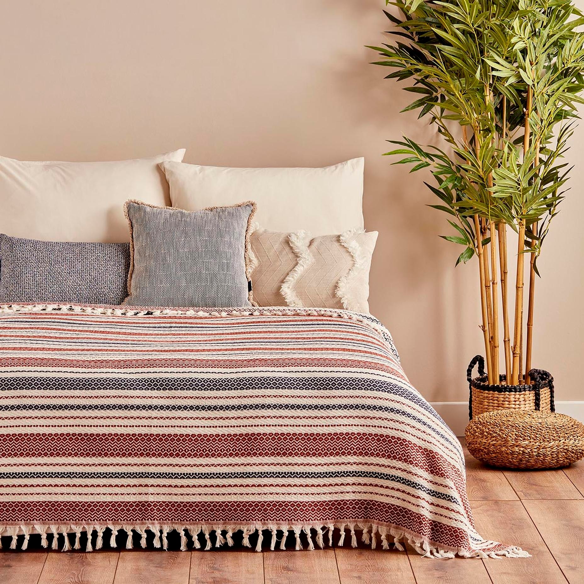 Linea Çift Kişilik Yatak Örtüsü Kiremit (200x230 cm)
