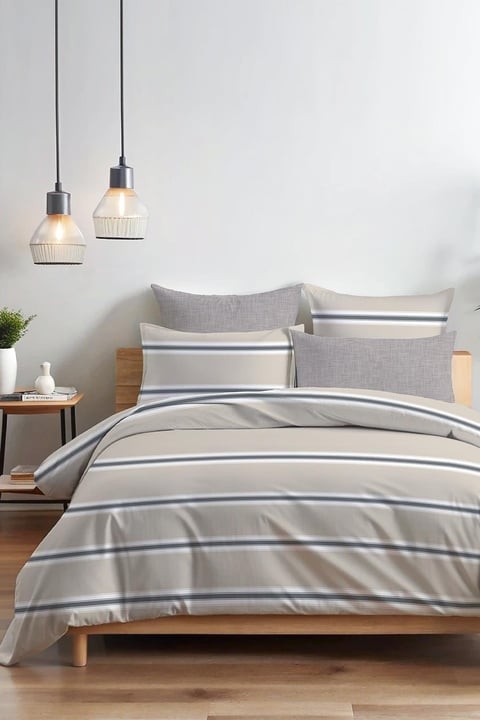 Ranforce Çift Kişilik Nevresim Takımı Loft Bej
