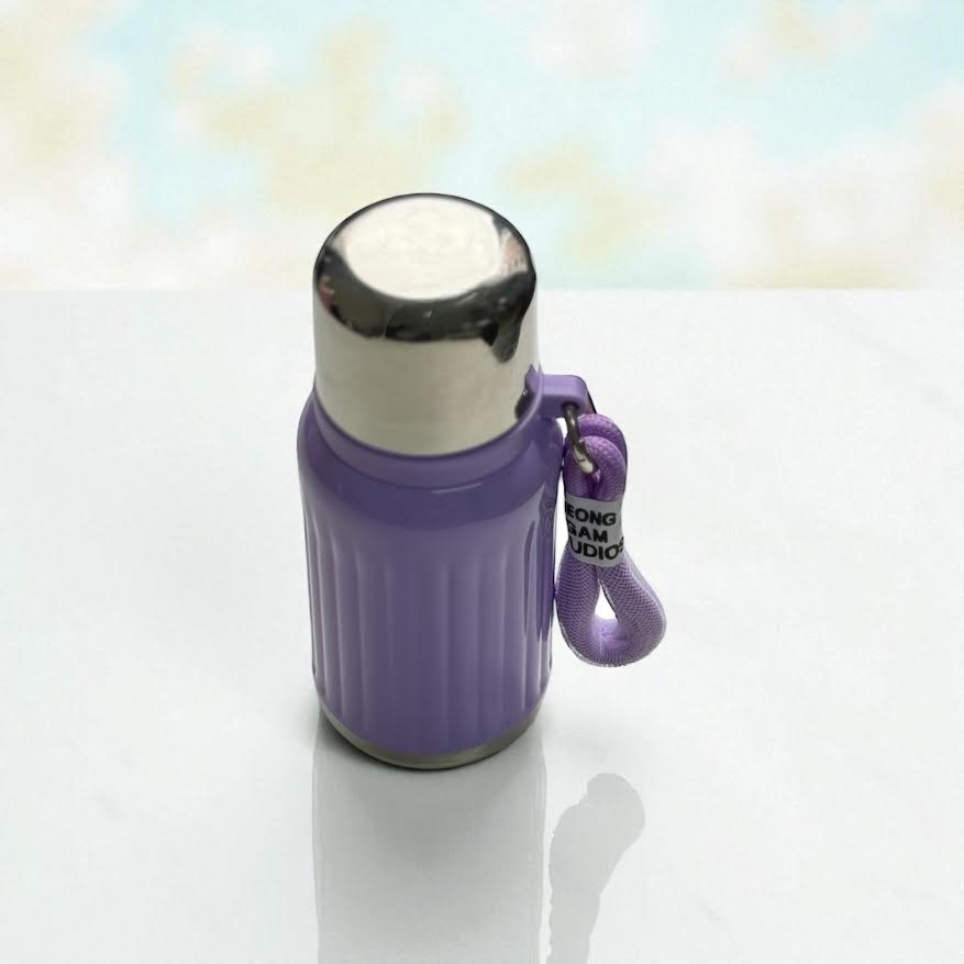 Paslanmaz Çelik Vakumlu Termos - 300ml - Mor