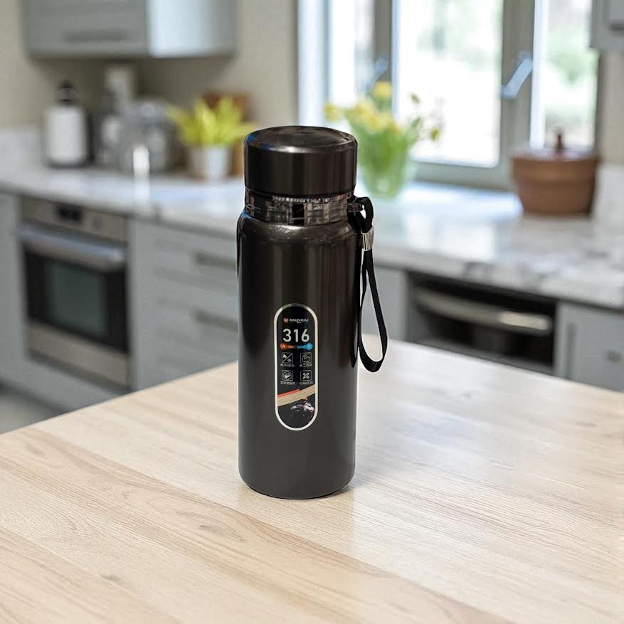 800 ml Paslanmaz Çelik Vakumlu Termos - Antrasit