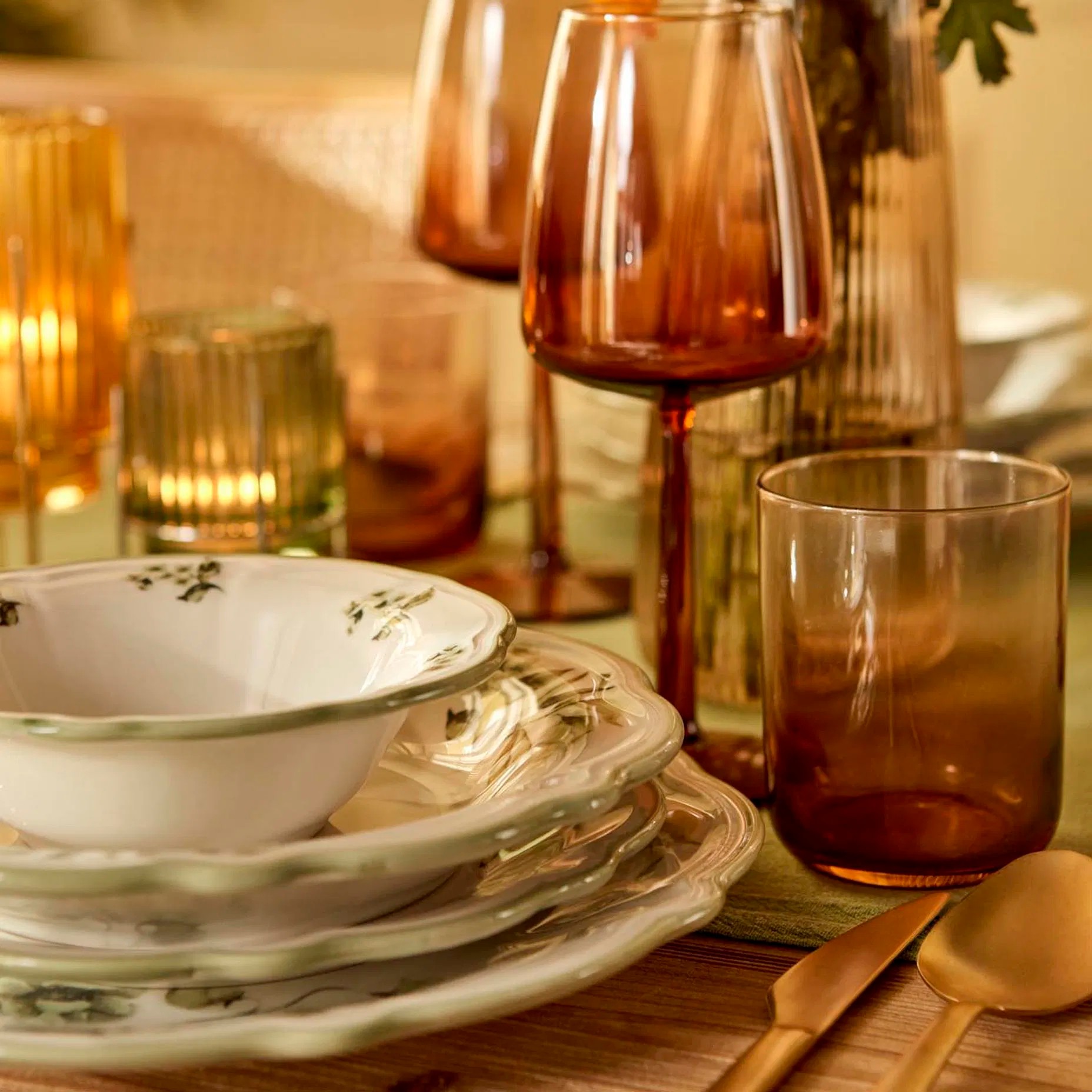 Julia Stoneware 24 Parça 6 Kişilik Yemek Takımı Yeşil