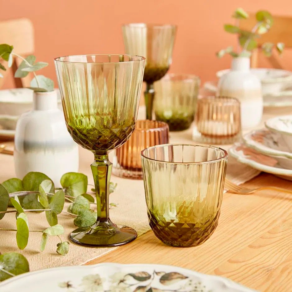 Colore Kesme Bardak Yeşil (320 cc)
