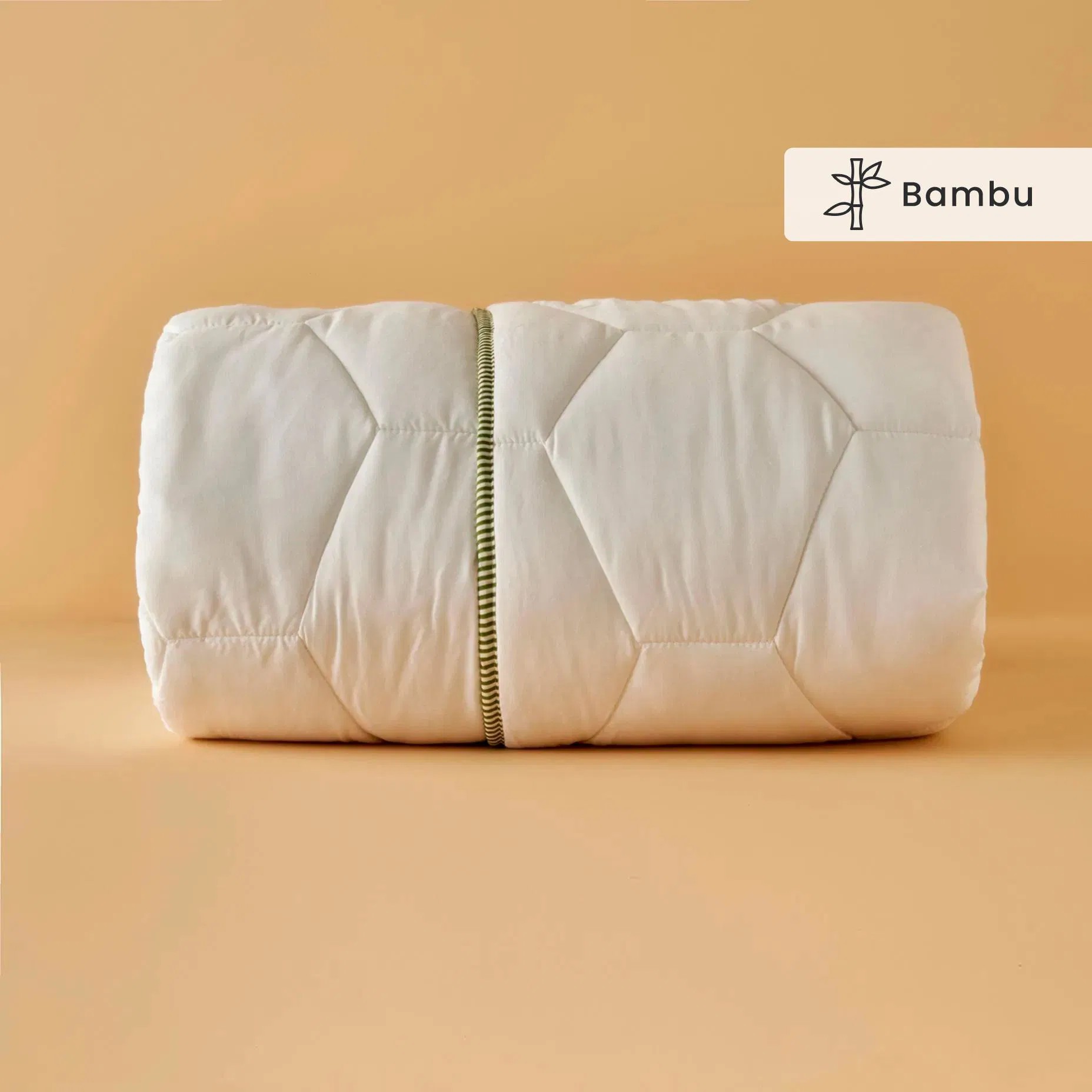 Bambu Yorgan Çift Kişilik Beyaz (195x215 cm)