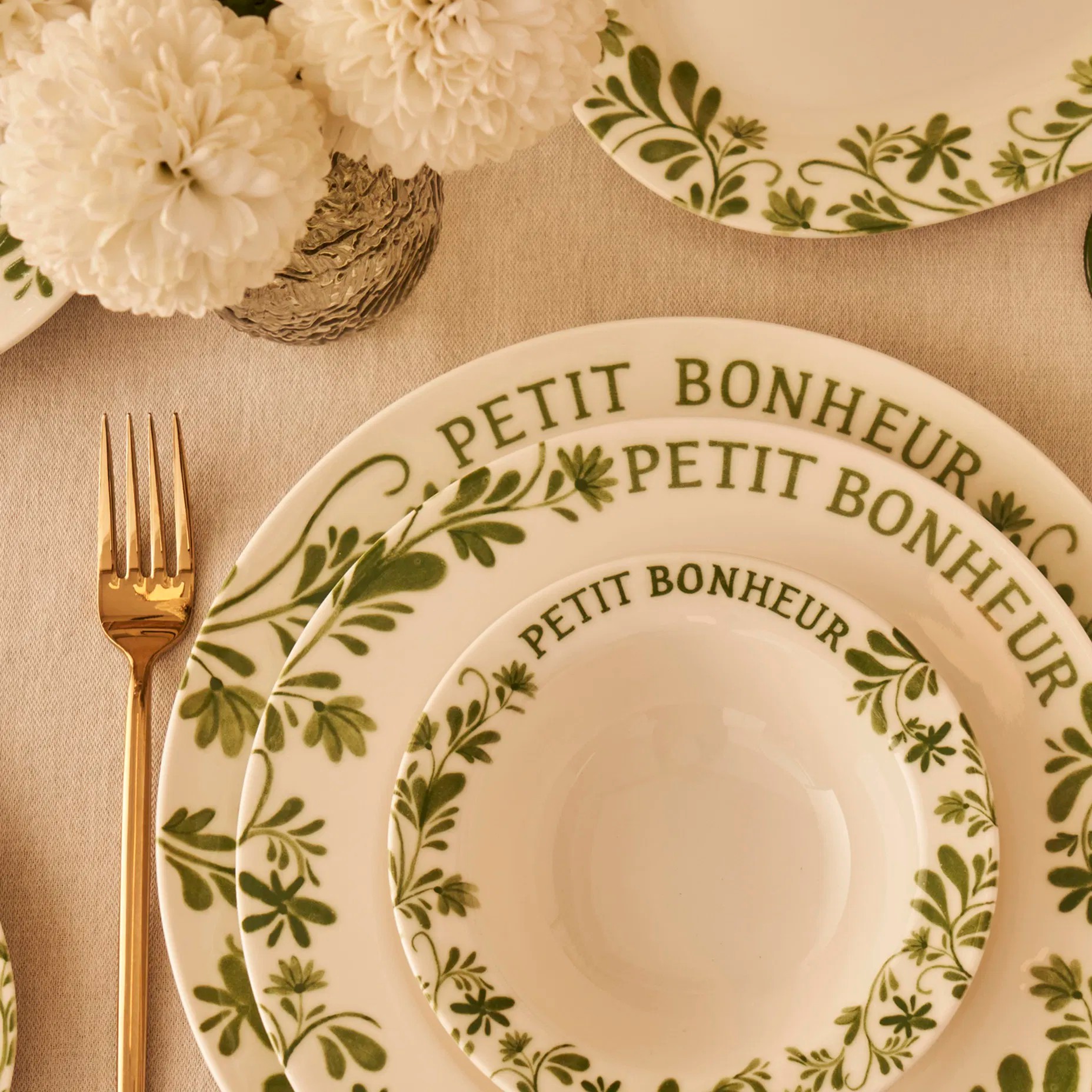 Petit Bonheur 44 Parça Yemek Ve Kahvaltı Takımı Yeşil