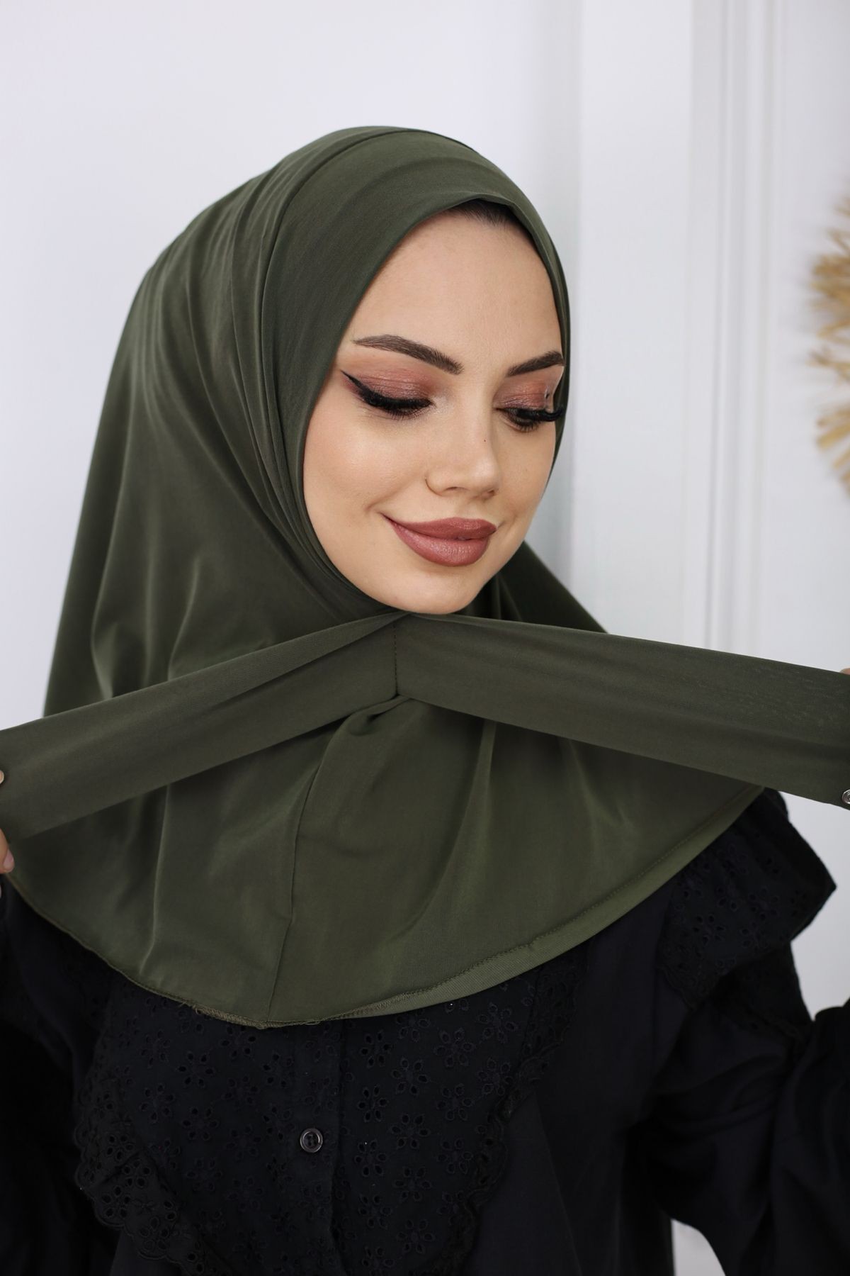 Çıtçıtlı Hazır Pratik Hijab Günlük Ve Havuz Bone Tesettür Kadın Şal Eşarp - 29