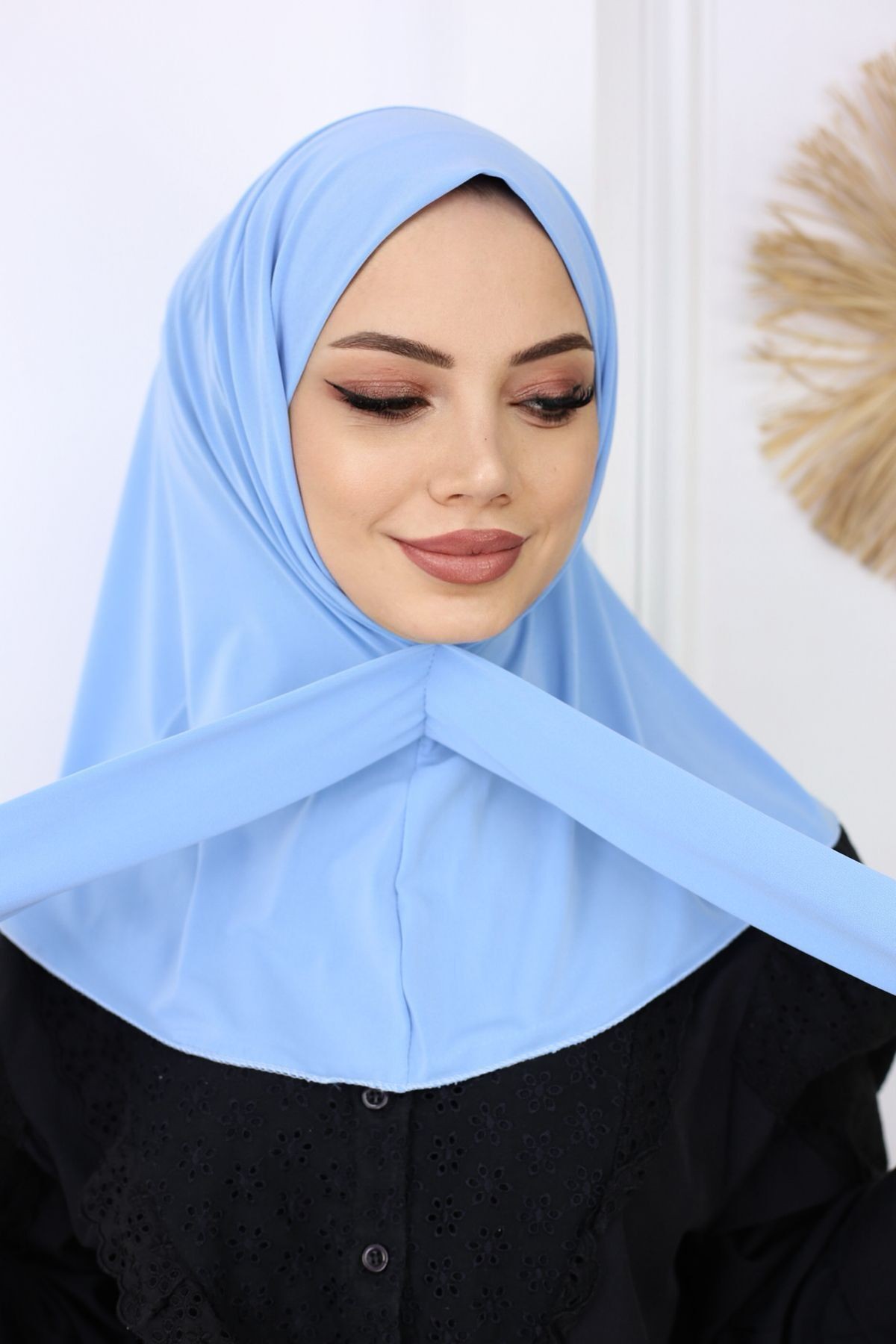 Çıtçıtlı Hazır Pratik Hijab Günlük Ve Havuz Bone Tesettür Kadın Şal Eşarp - 16