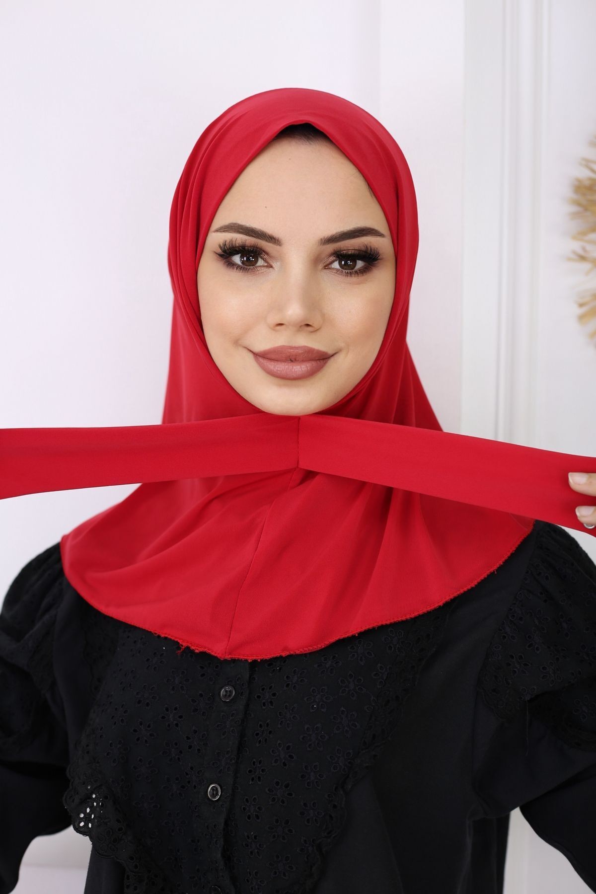 Çıtçıtlı Hazır Pratik Hijab Günlük Ve Havuz Bone Tesettür Kadın Şal Eşarp - 2