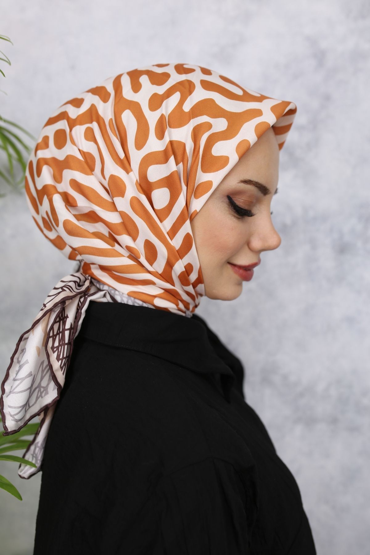 Scarf Zebra Desen Soft Eşarp - oranj