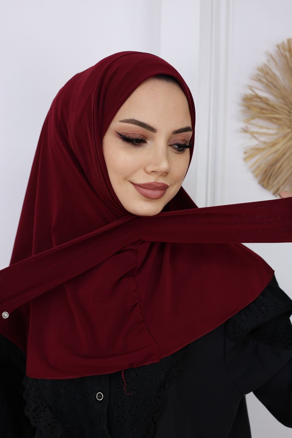 Çıtçıtlı Hazır Pratik Hijab Günlük Ve Havuz Bone Tesettür Kadın Şal Eşarp - 24