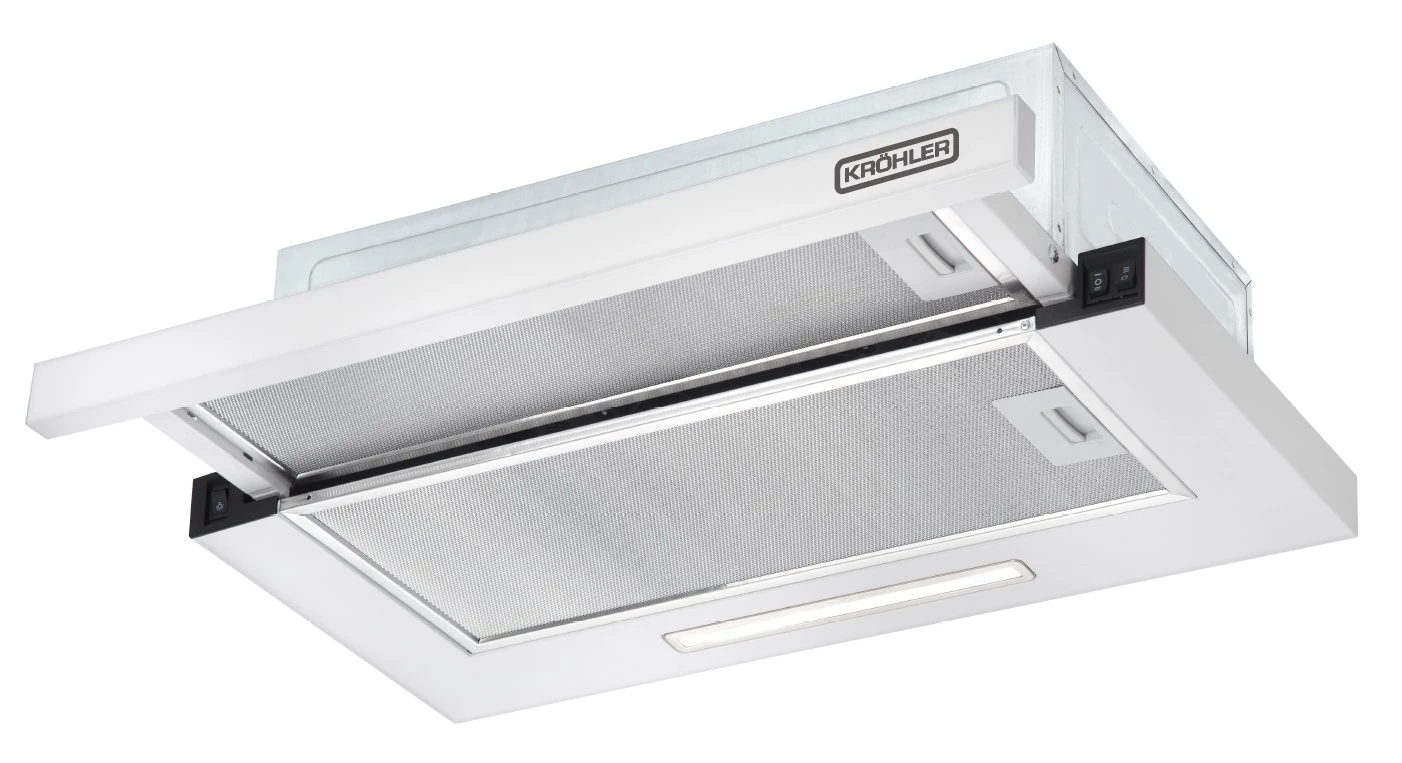 AS 1320 W60-Krohler Beyaz Sürgülü Aspiratör