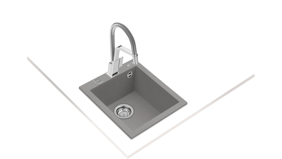 115230011-Teka FORSQUARE 34.40 Tg Stonegrey Granit Eviye