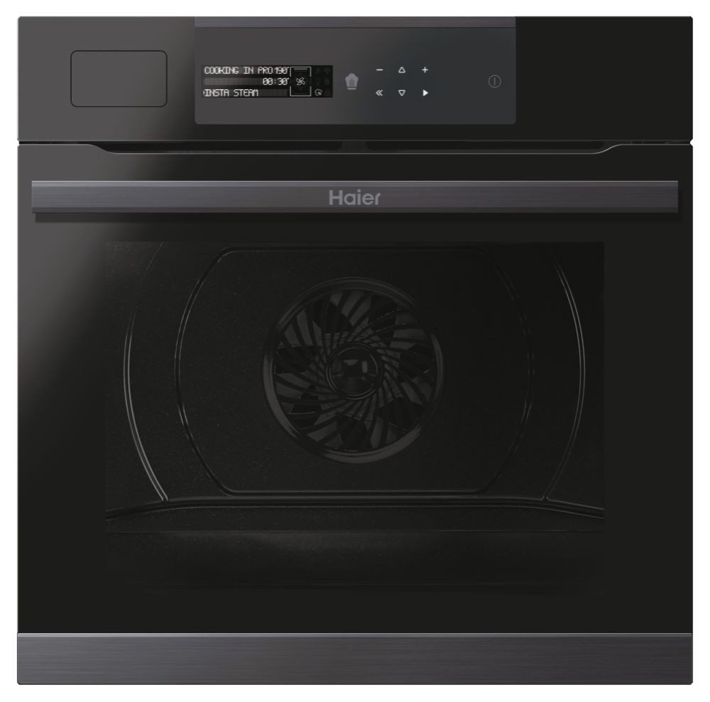 33703167-Haier HWO60SM5S9BH Siyah Buhar Destekli Ankastre Fırın