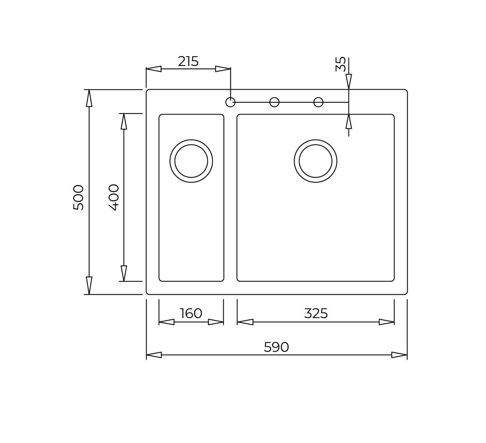 115260021-Teka Forsquare 590 Tg Avena Beige Granit Eviye