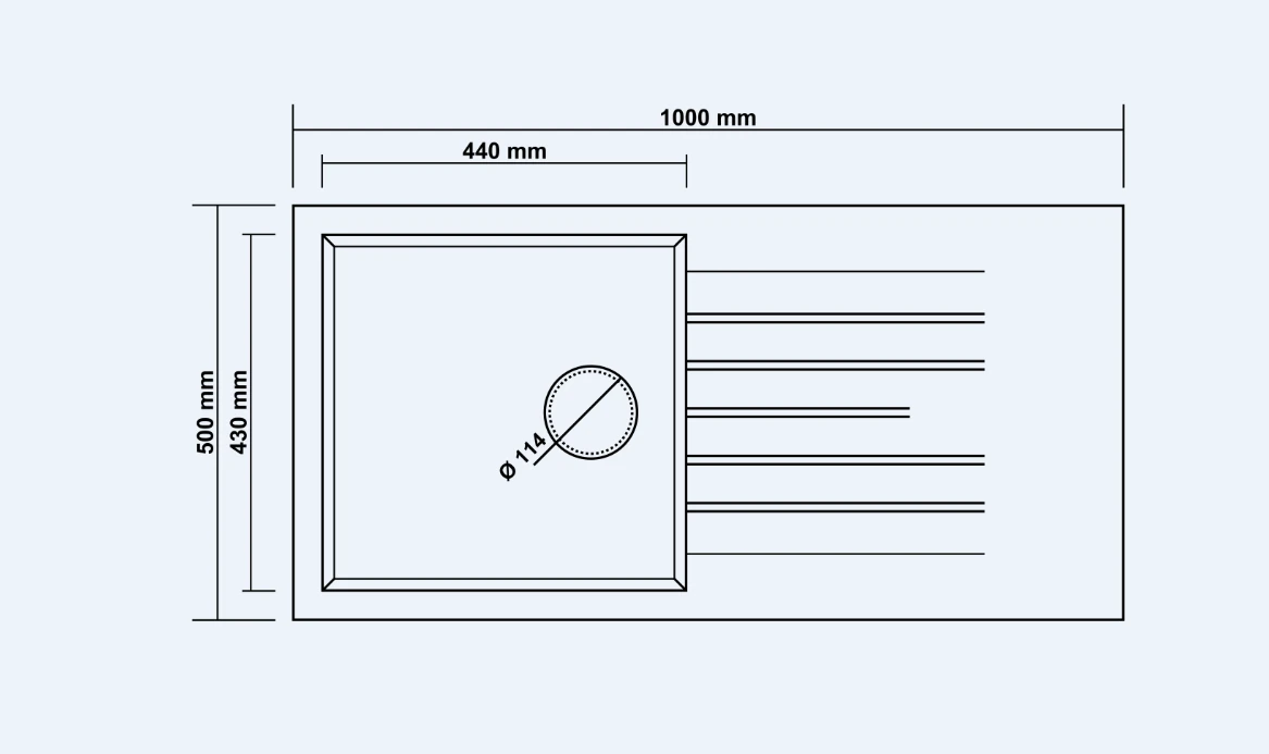 Solıdo Um-100 XL Granit Eviye + Alfa-60 Batarya Seti (Super Whıte)