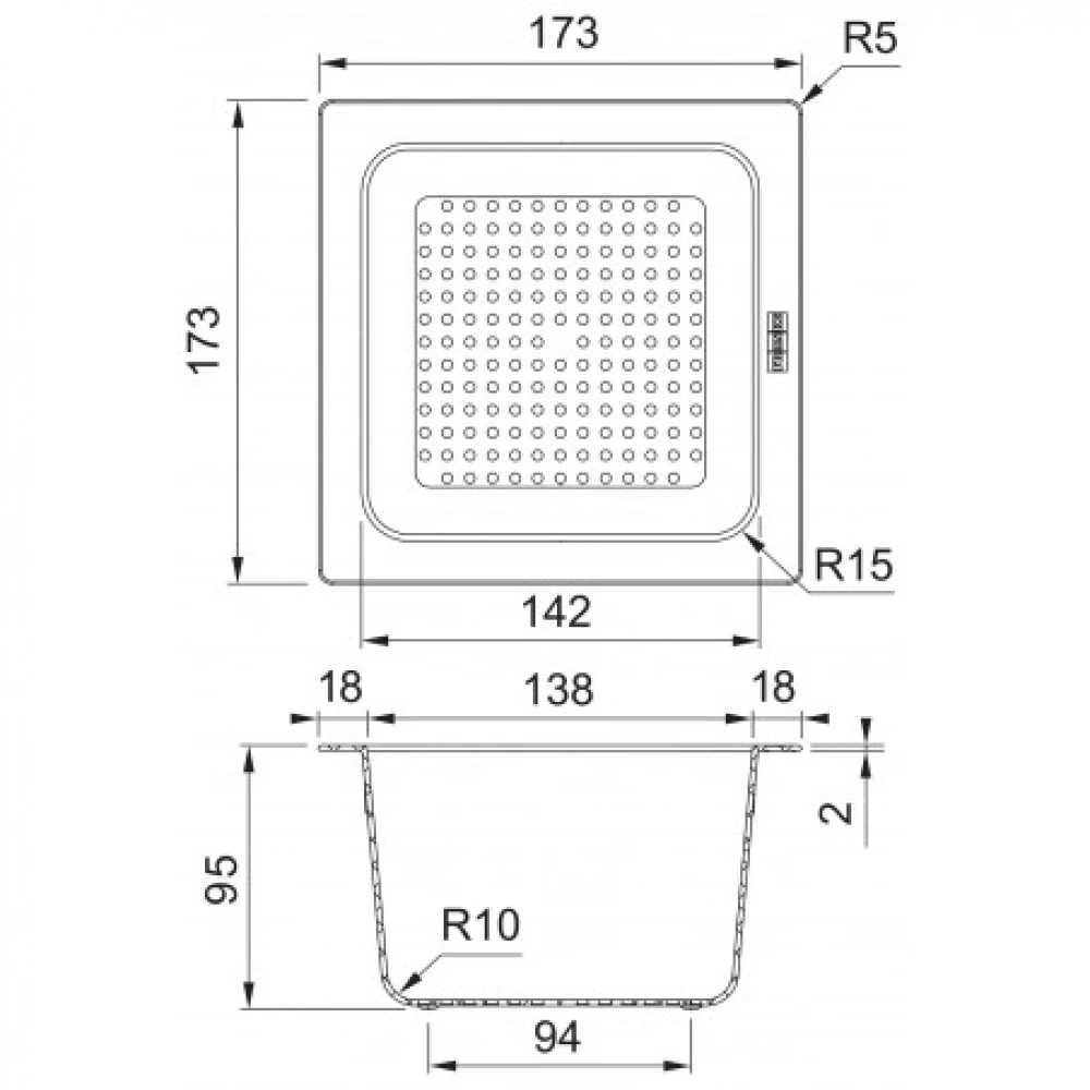 133.0655.223-Franke All in Set ile Uyumlu Küçük Süzgeç