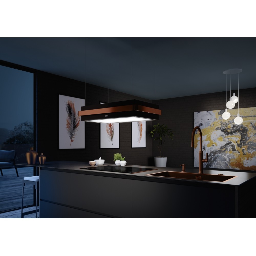 345.0726.997-Franke Mythos Masterpiece FMYS BK/CP F80 KL Matt Black+Copper Ada Davlumbaz