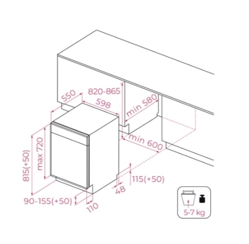 114270035-Teka DFI 46710 EU WH Tam Ankastre Bulaşık Makinası