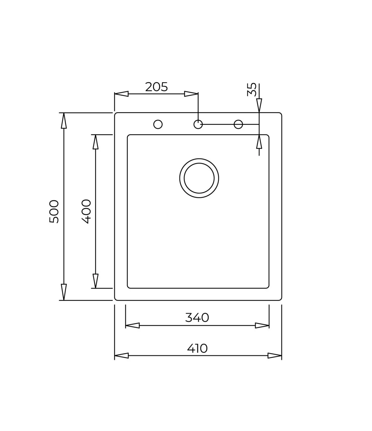 115230011-Teka FORSQUARE 34.40 Tg Stonegrey Granit Eviye