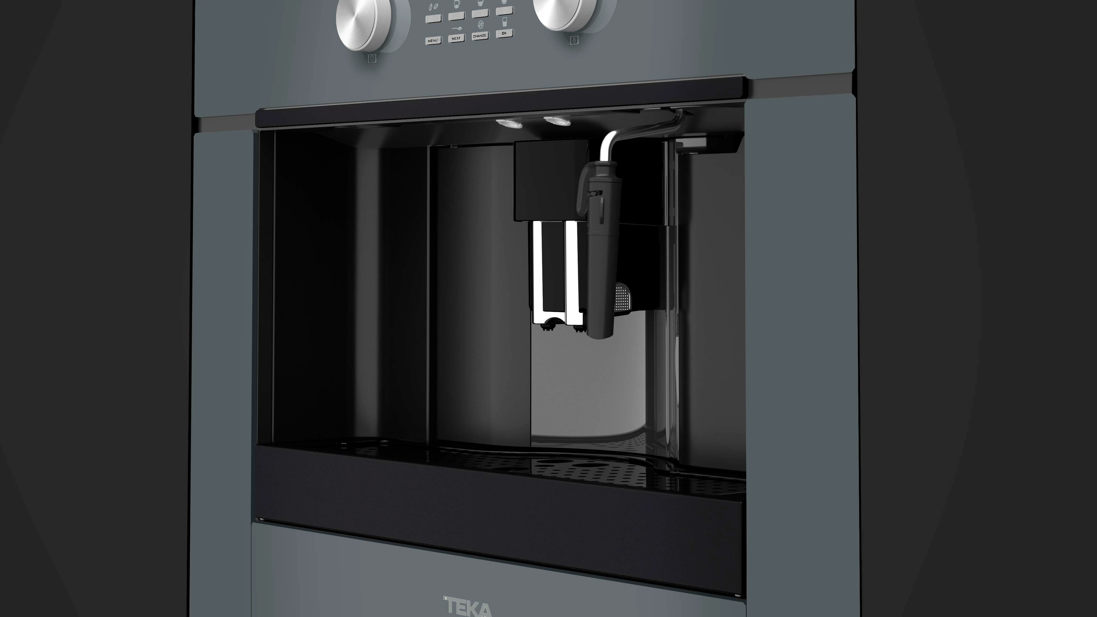 111630003-Teka CLC 855 GM ST Gri Ankastre Kahve Makinesi