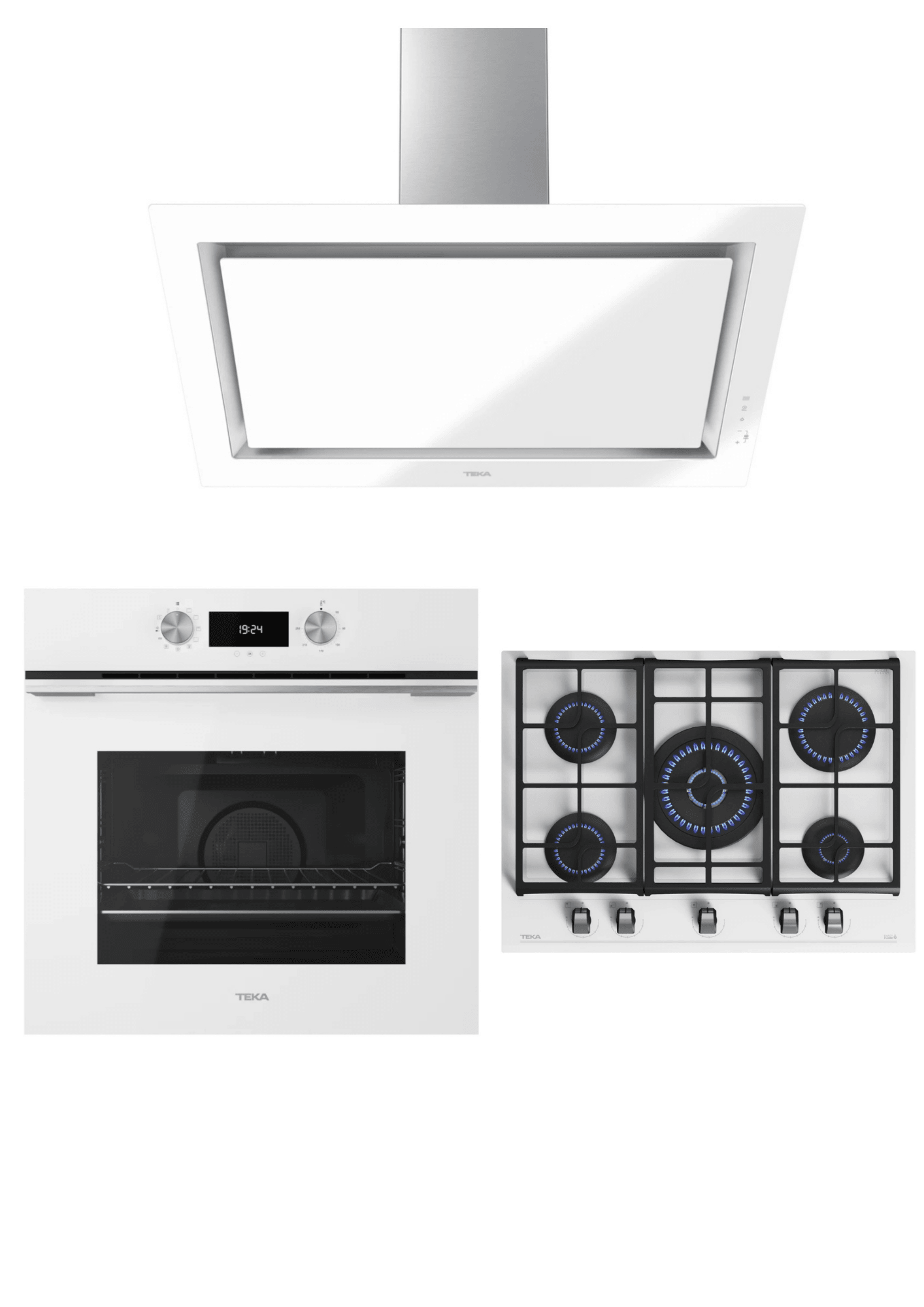Teka Urban Serisi Beyaz Set ( HLB 8400 WH - GZC 75330 - DLV 98660 )