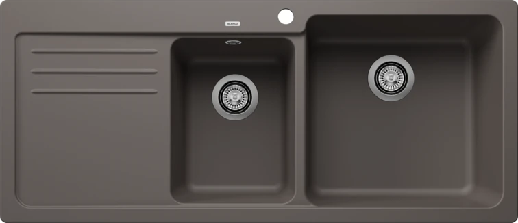 527315-Blanco Naya 8 S Sol Damlalıklı Granit Eviye Volcano Gri