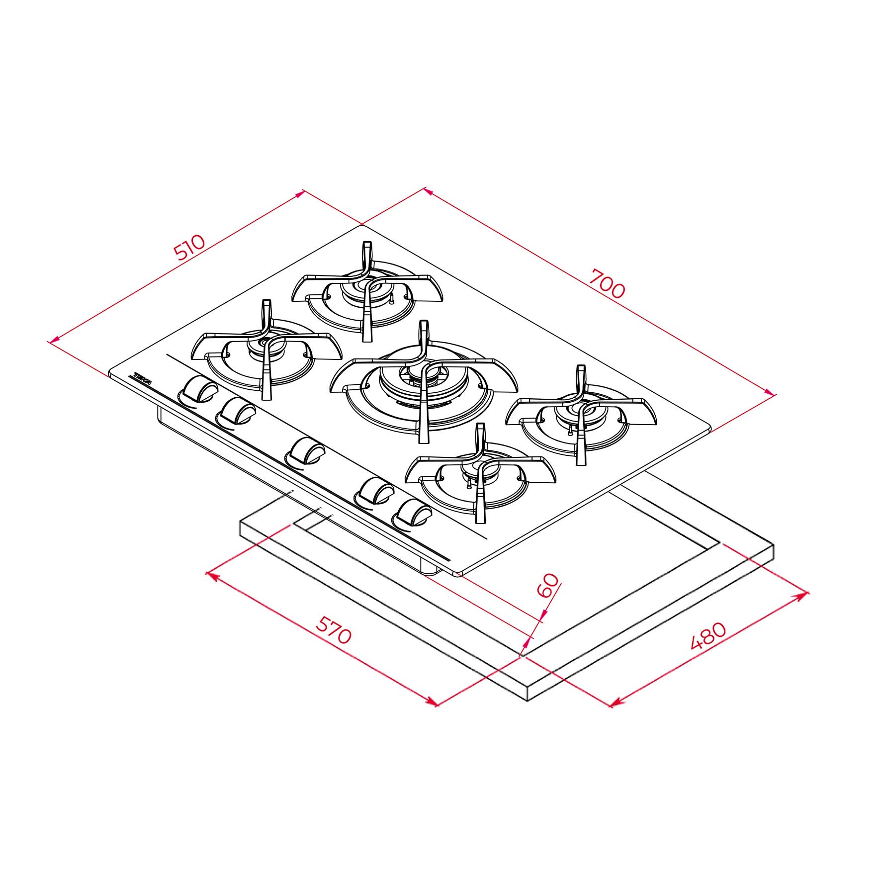 112580053-Teka GBC 75030 KBC WH (E5) Beyaz Ocak