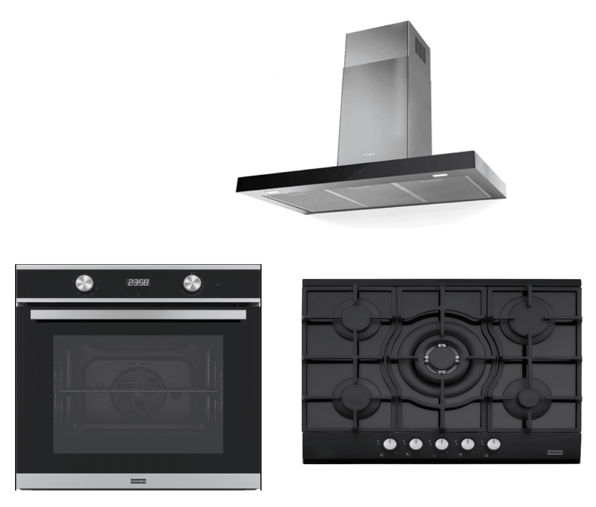 FRANKE SMART İNOX +BLACK 3'LÜ ANKASTRE SET