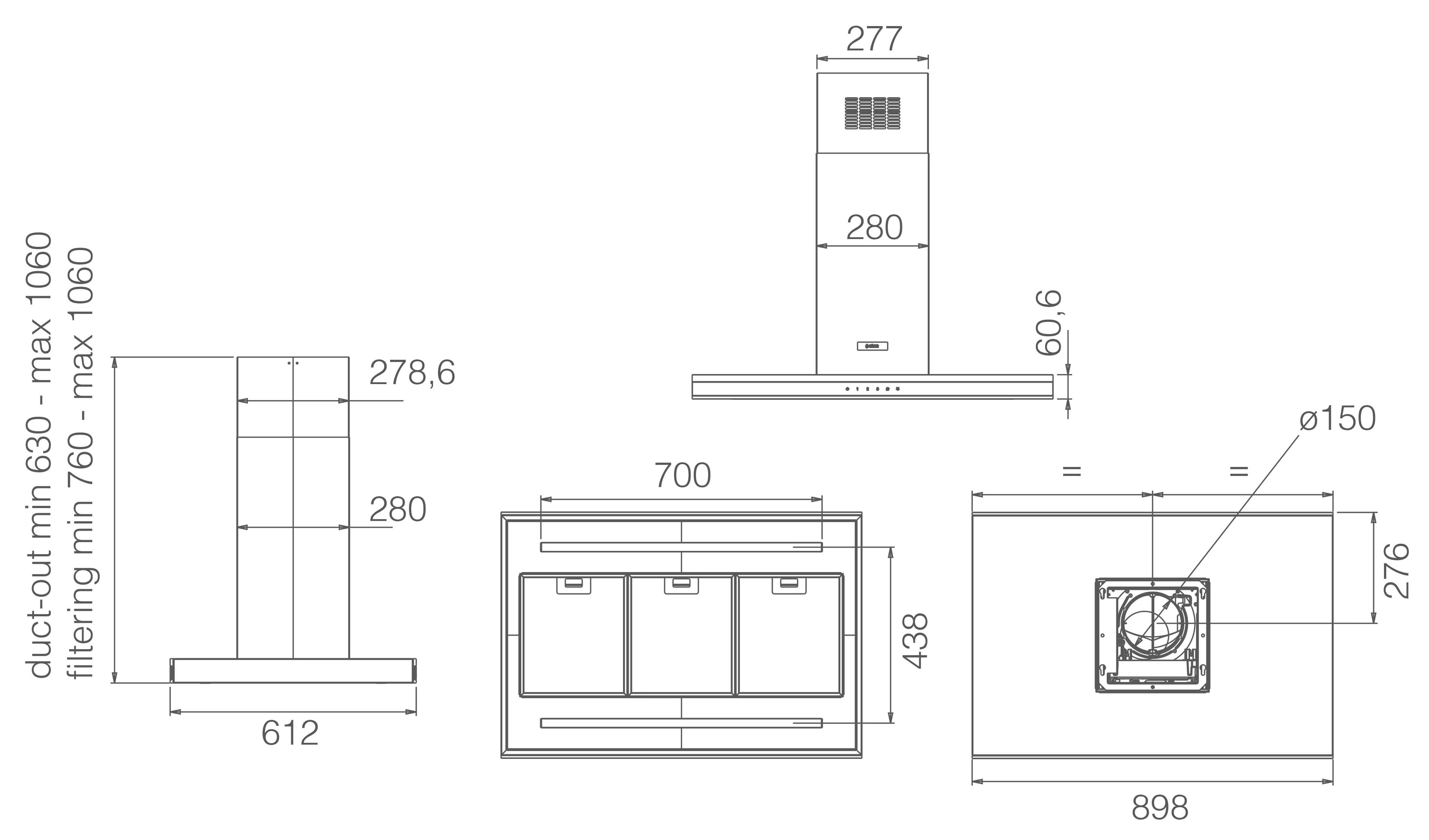 PRF0167313-Elica Ada Tipi Davlumbaz Adéle Island Blıx/A/90 Cm